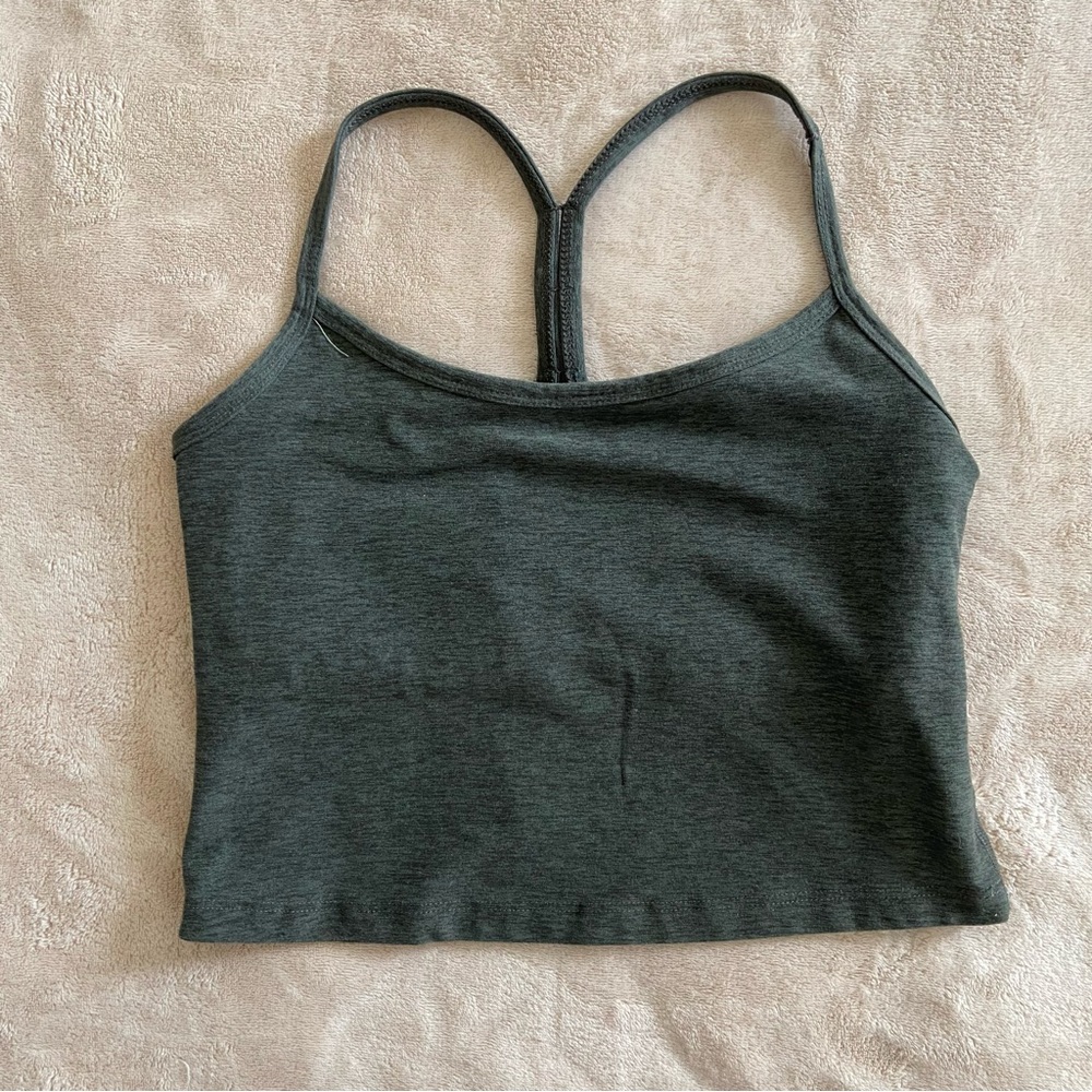 Beyond Yoga Crop Bra Tank Space Dye Slim Green S